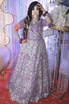 Purple Bridal Barat Maxi Indian Designer