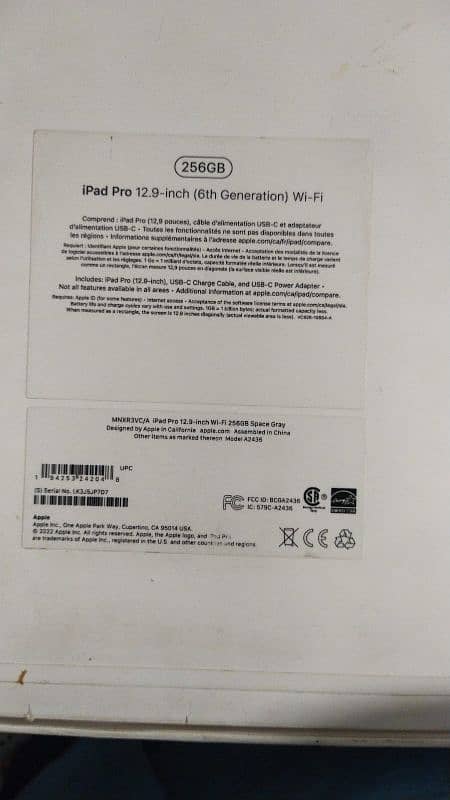 ipad pro M2 12.9 256 GB MDM 9