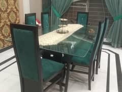 Wooden Glass dining table