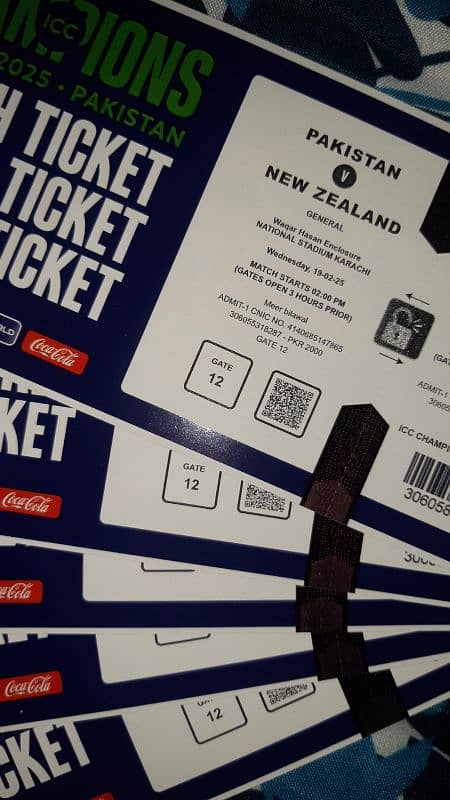 Pak vs NZ tickets for sale 0