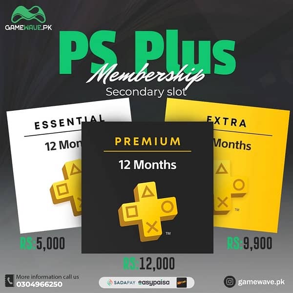 Playstation Plus / Ps Plus / Gamepass / Ps Games / Ps 5 / Xbox Games 2