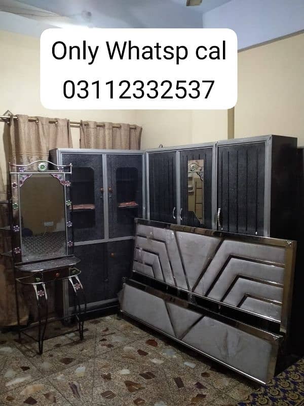 iron steel bedroom set without mattress in lalukhet 03112332537 0