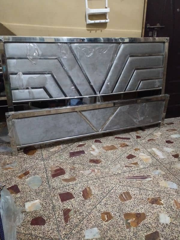 iron steel bedroom set without mattress in lalukhet 03112332537 1