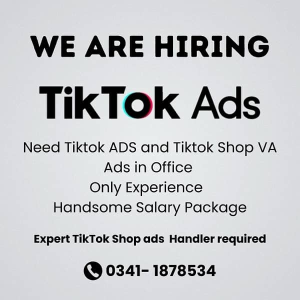 Hiring Expert TikTok Shop & Ads 0