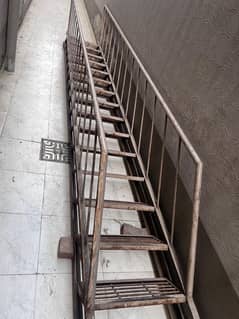 iron stairs with strong angles made of iron rods