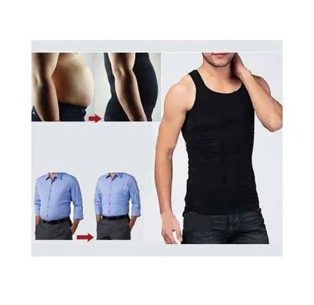 New Slim & Lift Body shaper Vest For Mens Black 0