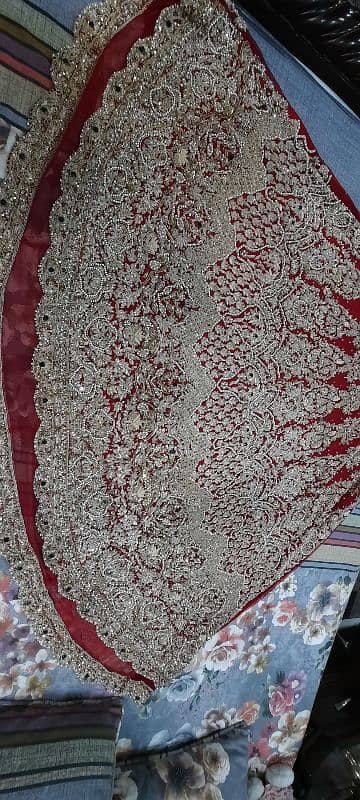 Red bridal lehnga 4