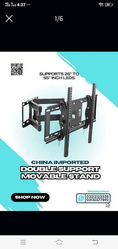 MOVABALE IMPORETD LED HEAVEY STAND DOUBLE SUPPORT CALL : 0321-212-3558 0