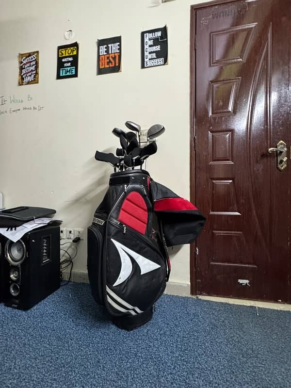 bridgestone golf kit with nike driver with t line putter 3