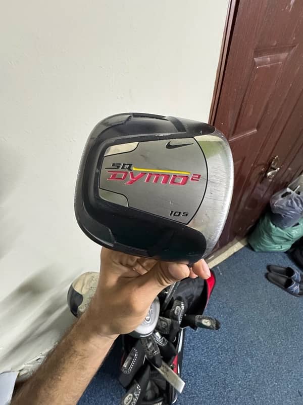 bridgestone golf kit with nike driver with t line putter 6