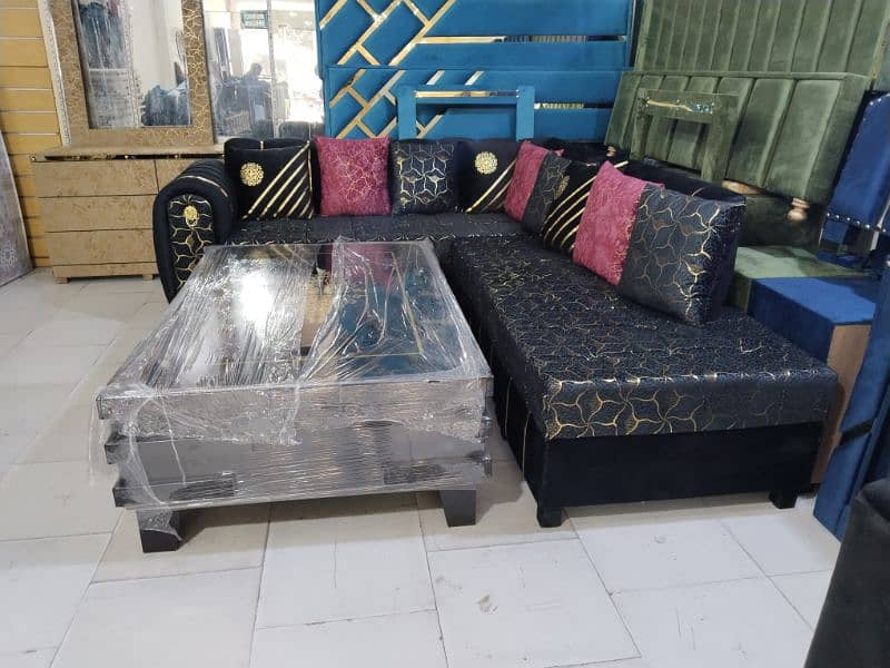 L shape sofa / corner sofa / 6 seater velvet sofa / Sofa for sale 18