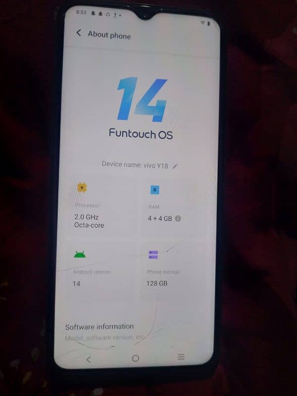 Vivo y18 4gb 128gb 3