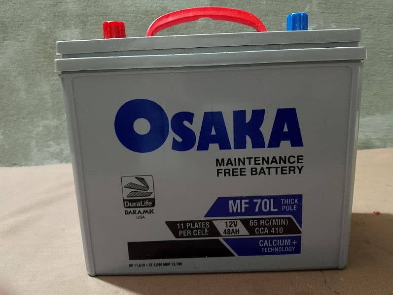 Osaka car battery Mf70 L Thick pole 6