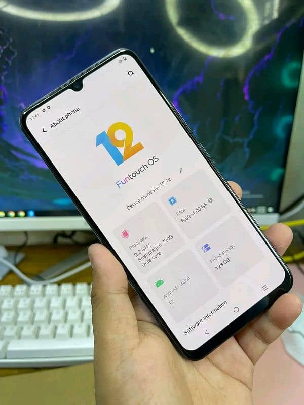 vivo v21e 8 gb ram 128 room for sale connect 0326/2323/110 0