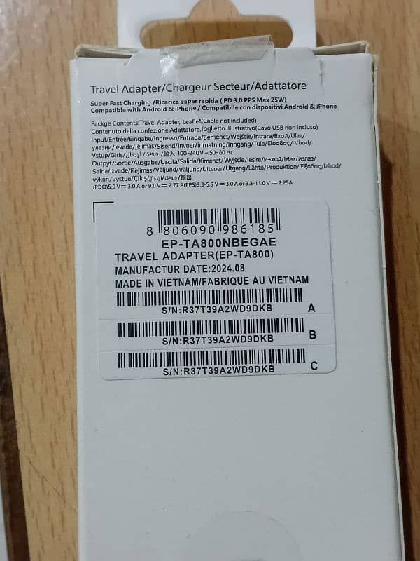 Fast Charger Type C to C Samsung Original 2