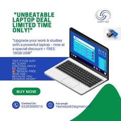 "15th Shaban Special: Get a Laptop for Just 12,000 + Free 16GB USB!"