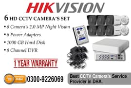 6 CCTV Cameras 2mp Set In DHA (HIK Vision)