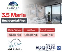 3.5 Marla Residential Plot File Sale On Easy Instalment In Lahore Smart City Lahore