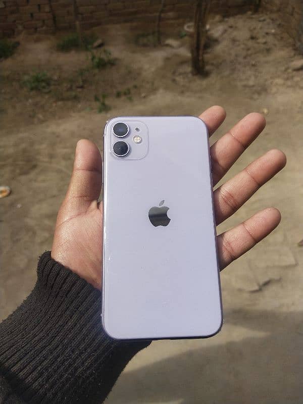 iphone 11 JV 64 GB condition 10 by10 batteryhealth85 deep purple color 0