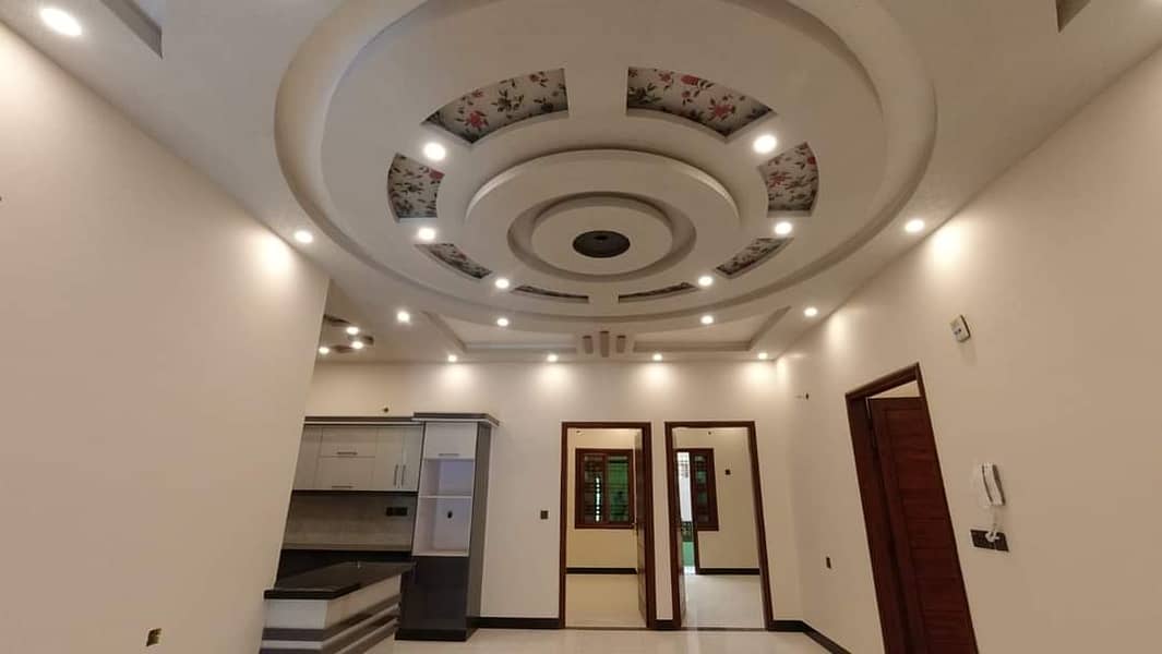 False ceiling | wallpaper | wood floor | wall panel | Gypsum Partition 8