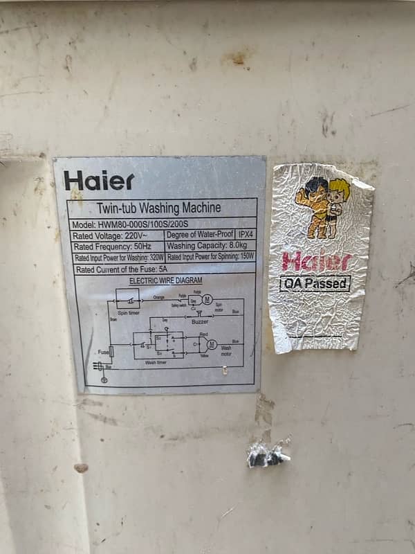 washing machine haier. . urgent sale. ! 1