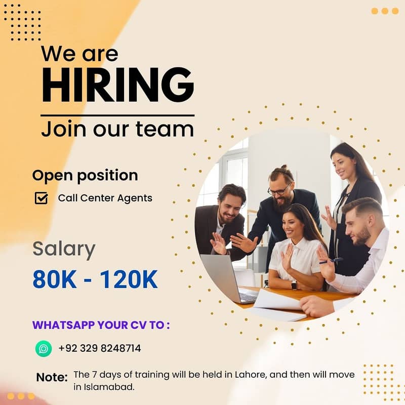 We are Hiring Call Center Agents 0