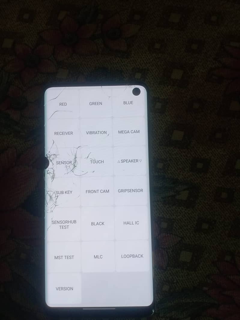 samsung s10 8/128gb fornt glas crak non pta 1