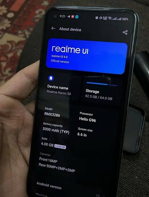 Realme Narzo 50 (10/10) Condition 2