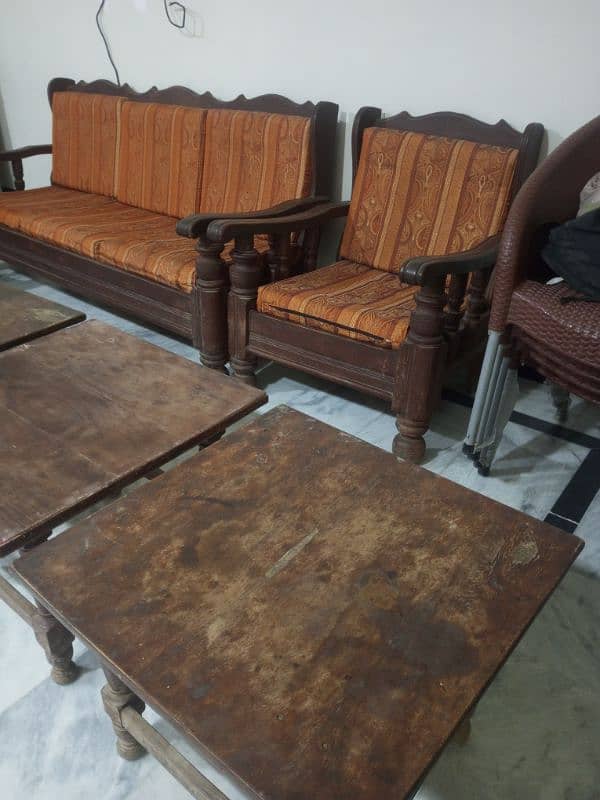 Wooden Sofa Set 4