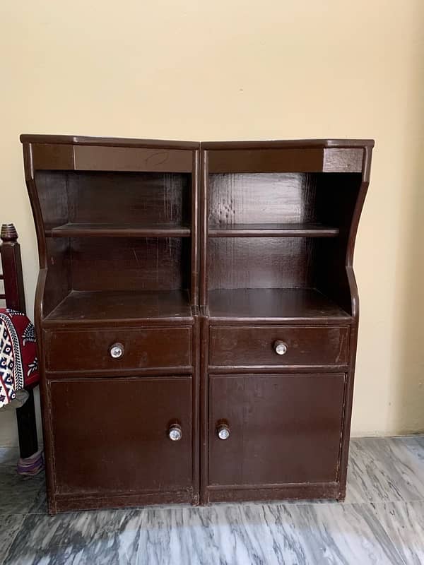 Wooden Bookshelf & Elegant Glass-Top Coffee Tables for Sale 5