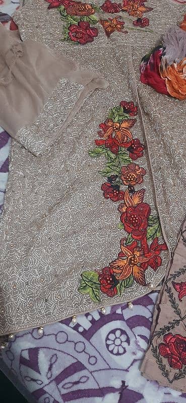 new  unstitched embroidered dress 1