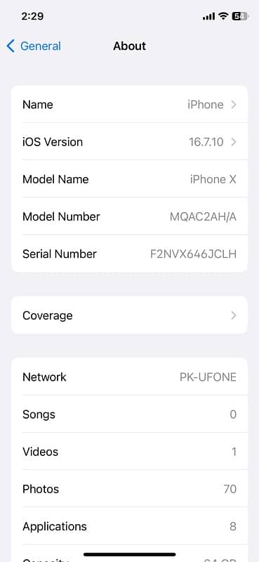 iPhone X PTA approved 100% bettry health full watercell 1