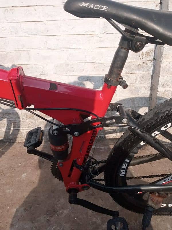 imported folding red colour bicycle size 26 12