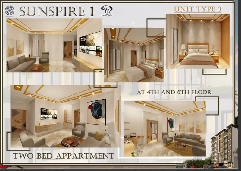 SUNSPIRE 1, 2 Bed Luxury Apartments in Bahria, Possession In Dec 2025 1