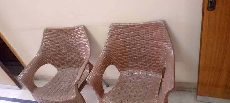 plastic brown colour chairs 700 each 1