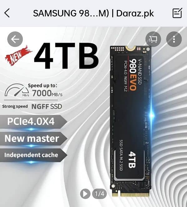 NVME 0.2 SSD 4TB Samsung. 1