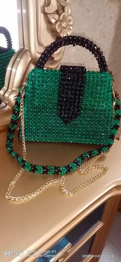 beg/ ladies beg/ hand  beg/ shoulder beg / pearls bag