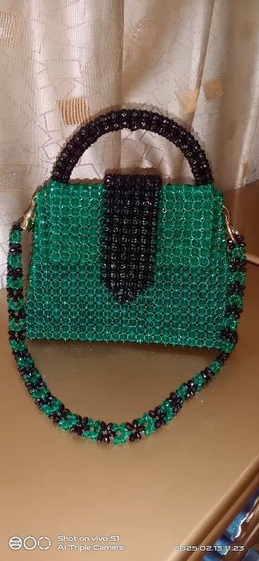 beg/ ladies beg/ hand  beg/ shoulder beg / pearls bag 3