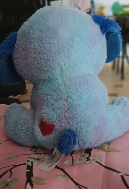 cute blue teddy , good condition 2