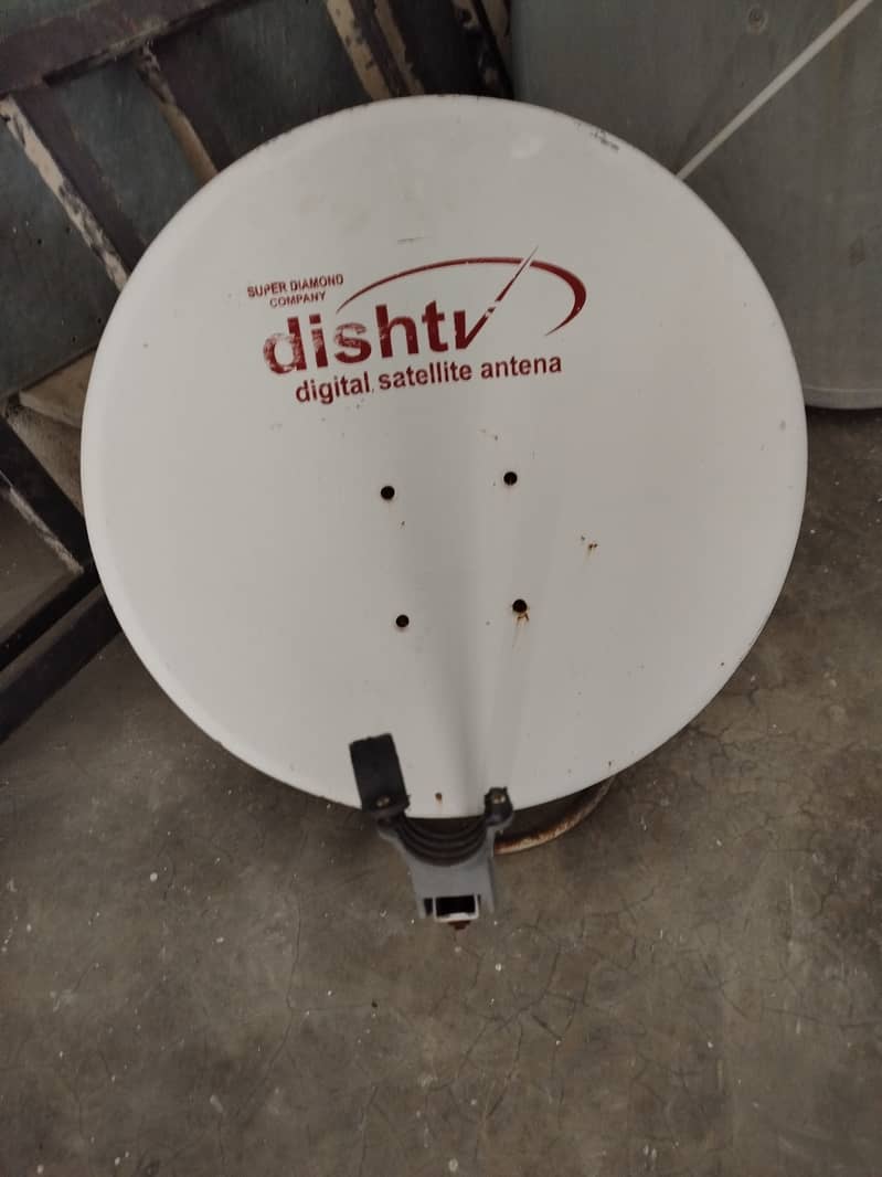 Two dish antennas with two lnbs and two dish receivers for sale 1