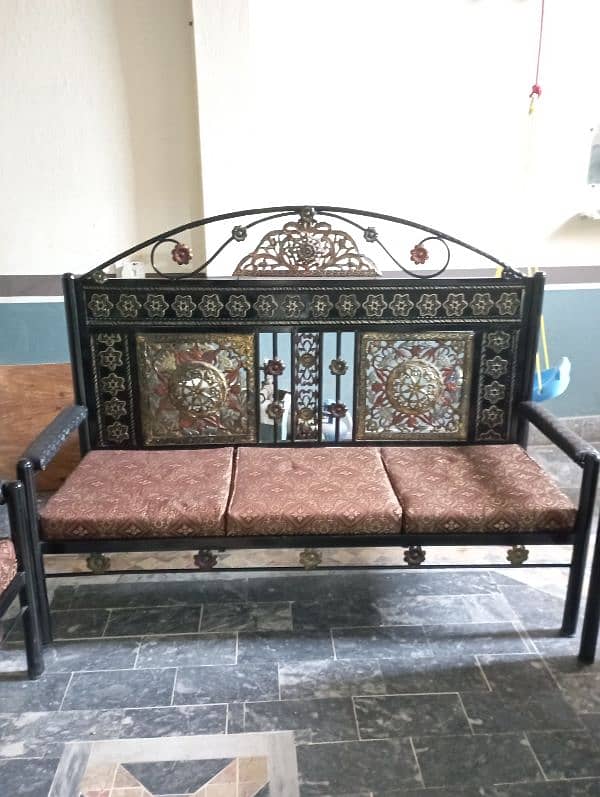 Iron Sofa set (New condition) 5 Seater available for sale 0