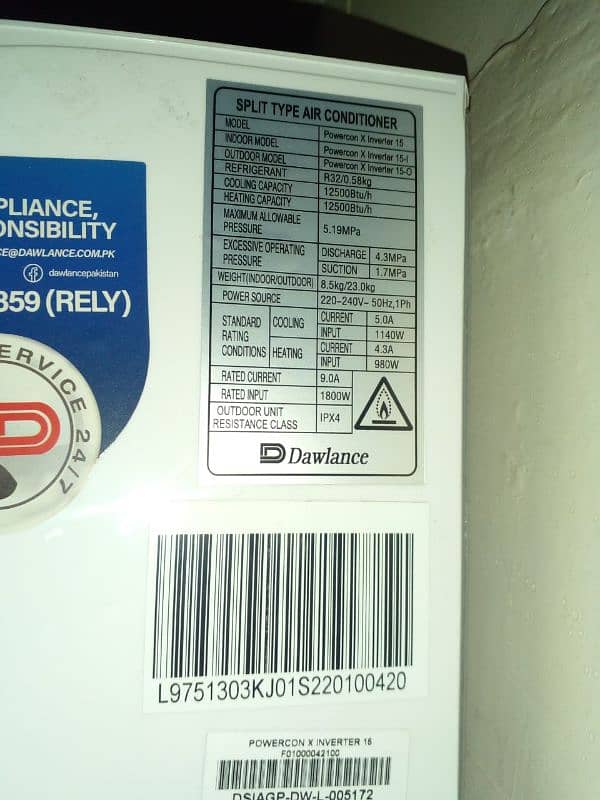 Dawlance inverter ac 0