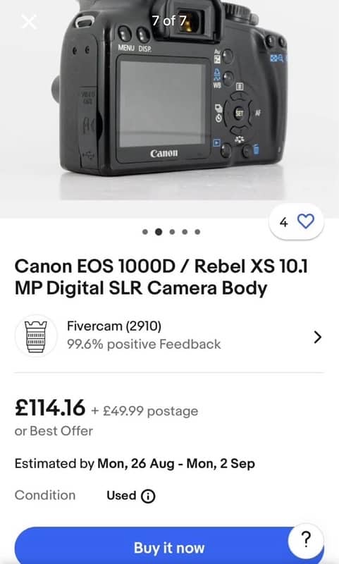 Canon 1000d Rebel XS Limited Edition 6