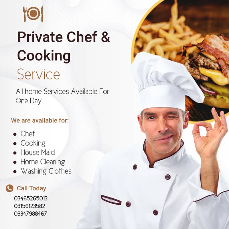 Profesional Cook | Couple | Baby Sitter | House Keeping | House maid 0