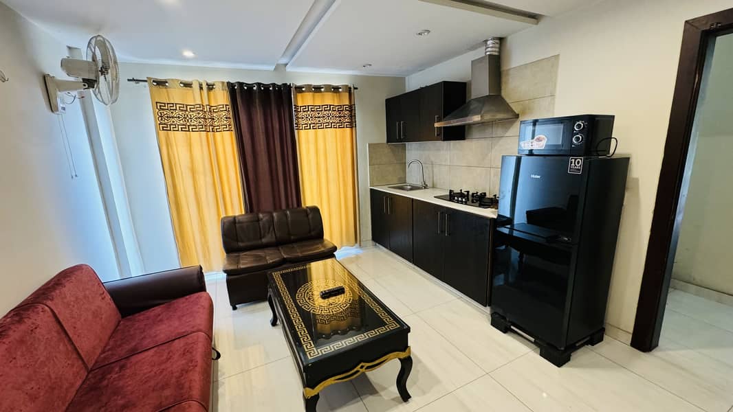 1 Bed Furnished Apartment For Rent In Sector D Bahria Town Lahore 7