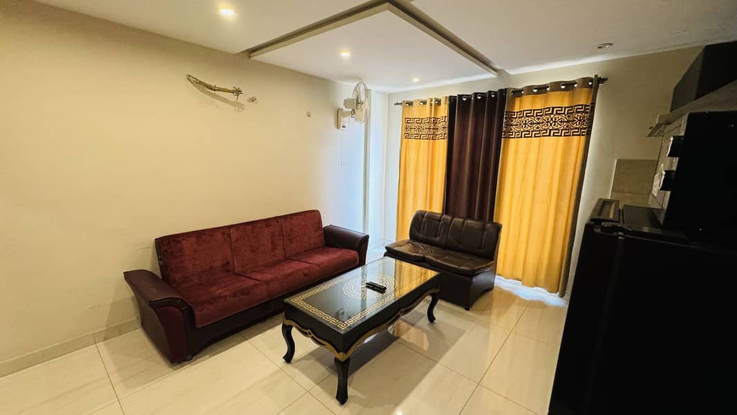 1 Bed Furnished Apartment For Rent In Sector D Bahria Town Lahore 1