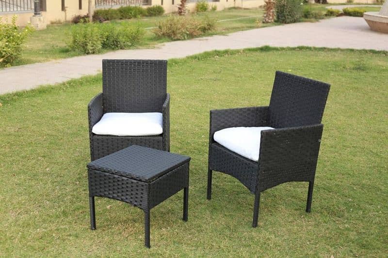 OUTDOOR GARDEN RATTAN UPVC FURNITURE SOFA SET CHAIRS TABLE UMBRELLA 8