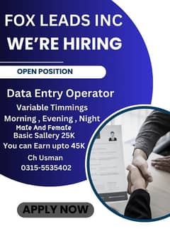 Data Entry Operators For Office