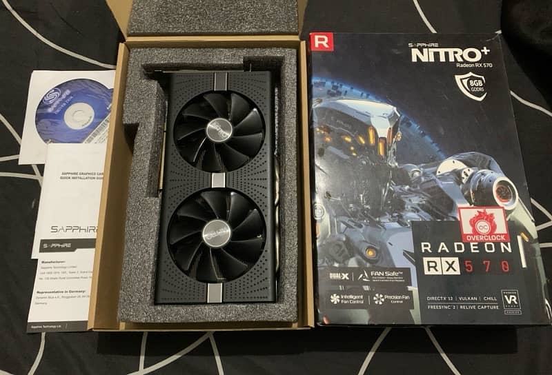 Sapphire Nitro Plus Radeon Rx570 8gb 256bit DDR5 with box available 0