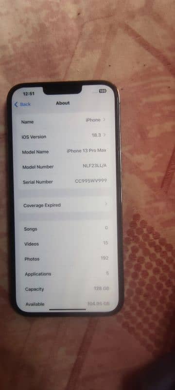 I phone 13 pro max JV 128 GB condition 10 by 10 water proof 2